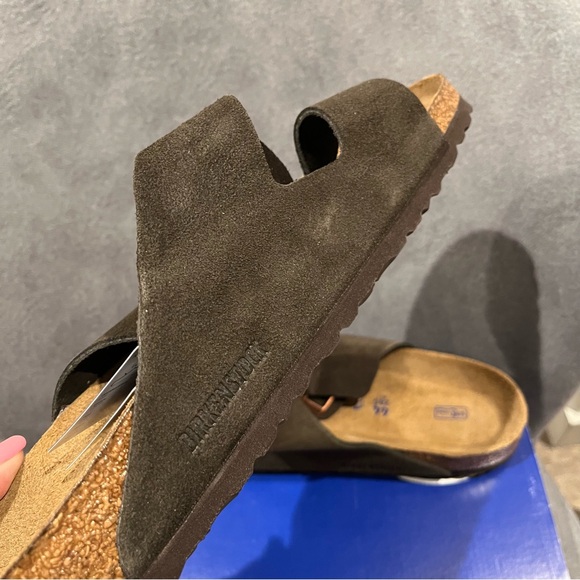 Birkenstock Arizona Men’s Sandals Soft Footbed Mocha Suede Leather Size 11 US - Picture 7 of 14